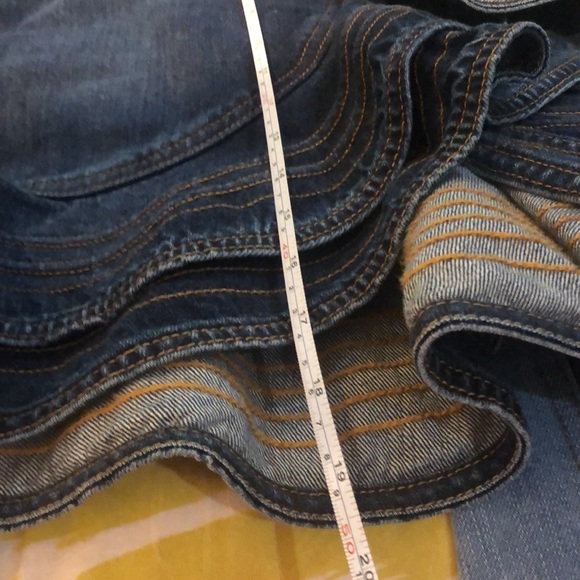 Lee X Self-Portrait Tiered Ruffle Mini Denim Skirt - Picture 10 of 11